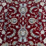 150 x 150cm Persian All Over Afshan Design Fine Machine Made Red Round Rug - Image 5