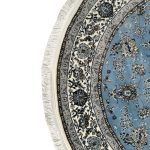 150 x 150cm Persian All Over Afshan Design Blue Round Rug - Image 4