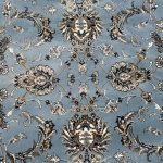 150 x 150cm Persian All Over Afshan Design Blue Round Rug - Image 6