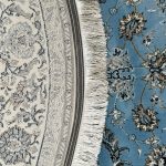 150 x 150cm Persian All Over Afshan Design Blue Round Rug - Image 7