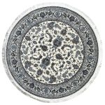 150 x 150cm Royal Cream Persian All Over Afshan Floral Machine-Made Round Rug