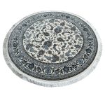 150 x 150cm Royal Cream Persian All Over Afshan Floral Machine-Made Round Rug - Image 2