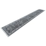 500 x 80cm Persian Kashan Medallion Design Grey Runner Rug - Image 2