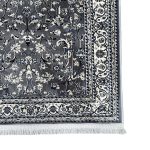 500 x 80cm Persian Kashan Medallion Design Grey Runner Rug - Image 3