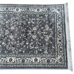 500 x 80cm Persian Kashan Medallion Design Grey Runner Rug - Image 7
