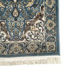 300 x 80cm Persian Tabreaz Design Blue Runner Rug - Image 3