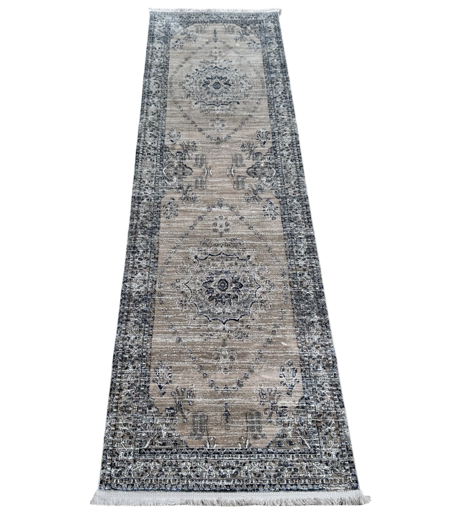 rrrnnna ler_57 300 x 80cm Persian Vintage Medallion Design Runner Rug - Image 1