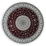 200 x 200cm Persian High Quality Red Nain Round Rug