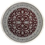 250 x 250cm Persian All Over Afshan Design Fine Machine Made Red Round Rug