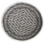 250 x 250cm Grey Bokhara Design Machine Made Round Rug
