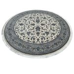 200 x 200cm Persian All Over Afshan Design Fine Cream Round Rug