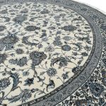 200 x 200cm Persian All Over Afshan Design Fine Cream Round Rug