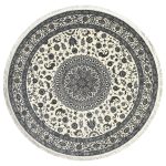 250 x 250cm Persian Cream Nain Design Fine Quality Machine Made Round Rug
