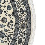 250 x 250cm Persian Cream Nain Design Fine Quality Machine Made Round Rug - Image 3