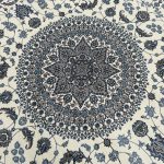 250 x 250cm Persian Cream Nain Design Fine Quality Machine Made Round Rug - Image 5