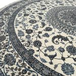 250 x 250cm Persian Cream Nain Design Fine Quality Machine Made Round Rug - Image 6