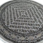 200 x 200cm Grey Bokhara Design Machine Made Round Rug - Image 3