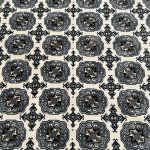 Cream Bokhara Design Machine Made Round Rug