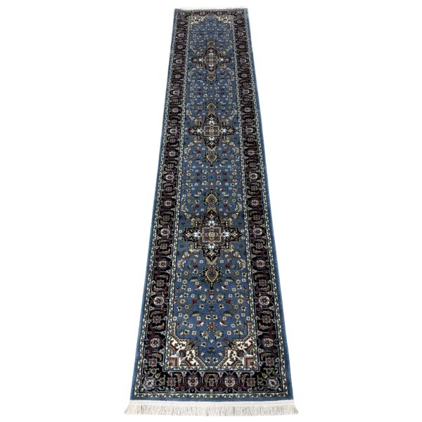 400 x 80cm Persian Kashan Design Floor Runner Rug | Traditional Elegance