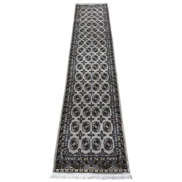 400 x 80cm Grey Bokhara Design Machine Made Runner Rug