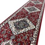 400 x 80cm Persian Design Runner | Machine Made Red Rug - Image 6