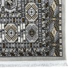 200 x 200cm Square Iranian Machine-Made Bokhara Design Rug – Cream & Grey - Image 4