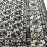 200 x 200cm Square Iranian Machine-Made Bokhara Design Rug – Cream & Grey - Image 6