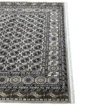 200 x 200cm Square Iranian Machine-Made Bokhara Design Rug – Cream & Grey - Image 7