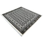 200 x 200cm Square Iranian Machine-Made Bokhara Design Rug – Cream, Grey & Gold - Image 3