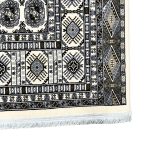 200 x 200cm Square Iranian Machine-Made Bokhara Design Rug – Cream, Grey & Gold - Image 4