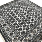 200 x 200cm Square Iranian Machine-Made Bokhara Design Rug – Cream, Grey & Gold - Image 5