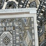 200 x 200cm Square Iranian Machine-Made Bokhara Design Rug – Cream, Grey & Gold - Image 8