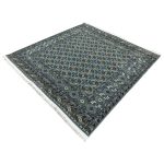 200 x 200cm Square Iranian Machine-Made Bokhara Design Rug – Blue, Grey & Gold - Image 3