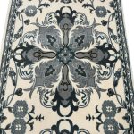 Ivory & Grey Floral Persian Runner Rug