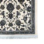 Ivory & Grey Floral Medallion Persian Runner
