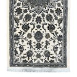Ivory & Grey Floral Medallion Persian Runner