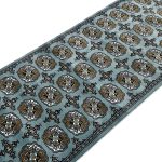 300 x 80 cm Duck Egg Blue Royal Bokhara Runner Rug - Image 3