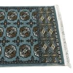 300 x 80 cm Duck Egg Blue Royal Bokhara Runner Rug - Image 7