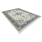 400 x 300 cm Ivory & Grey Tabriz Floral Medallion Royal Rug - Image 4