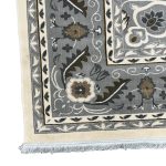 400 x 300 cm Ivory & Grey Tabriz Floral Medallion Royal Rug - Image 8