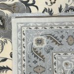 400 x 300 cm Ivory & Grey Tabriz Floral Medallion Royal Rug - Image 9
