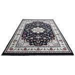 400 x 300 cm Deep Navy Tabriz Floral Medallion Royal Rug - Image 2