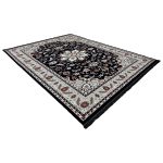 400 x 300 cm Deep Navy Tabriz Floral Medallion Royal Rug - Image 3
