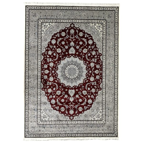 350 x 250cm Persian Kashan Elephant Feet Border Design Fine Red Rug