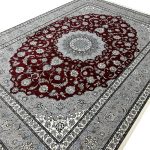350 x 250cm Persian Kashan Elephant Feet Border Design Fine Red Rug - Image 5