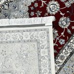 350 x 250cm Persian Kashan Elephant Feet Border Design Fine Red Rug - Image 8