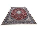 350 x 250 Royal Persian Kashan Medallion Fine Machine Made Red Rug - Image 2