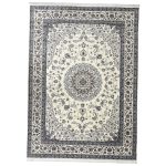 350 x 250cm Persian High Quality Cream Nain Medallion Design Rug