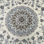 350 x 250cm Persian High Quality Cream Nain Medallion Design Rug - Image 6