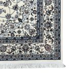 230 x 160cm Persian High Quality Cream Nain Medallion Design Rug - Image 4